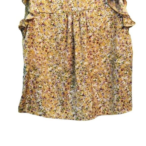 SHEIN Plus Frilled Neck Butterfly Sleeve Ditsy Floral Top Size 1X NWOT 8 0212 - Picture 4 of 8